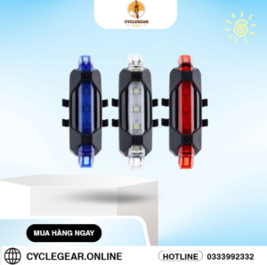 đèn sau xe đạp, đèn cảnh báo, đèn LED xe đạp, đèn xe đạp chống nước CYCLEGEAR